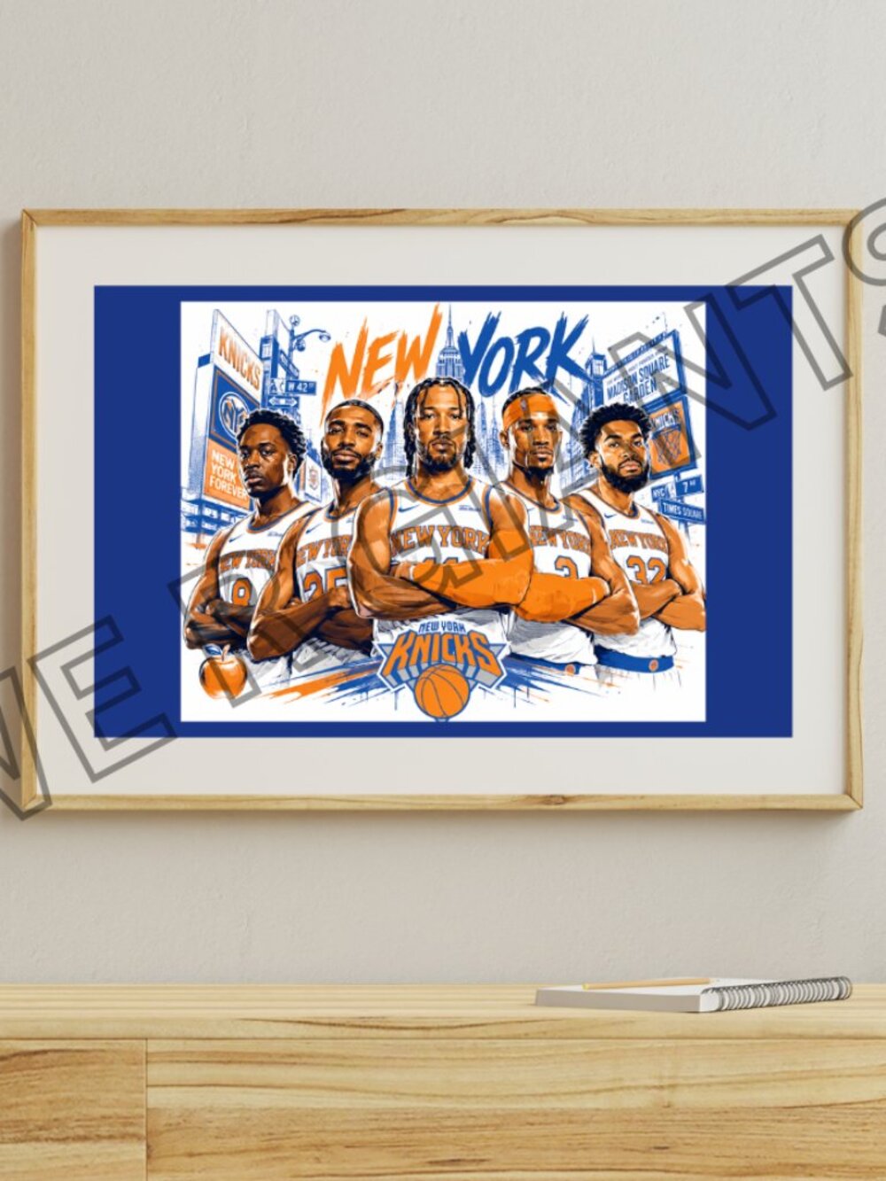 New York Knicks Poster Print 17x11 Unframed Wall Art NBA Basketball Decor